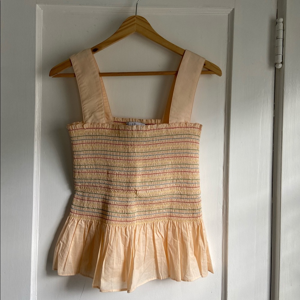 NEW Rachel Antonoff Striped Smocked Tank top